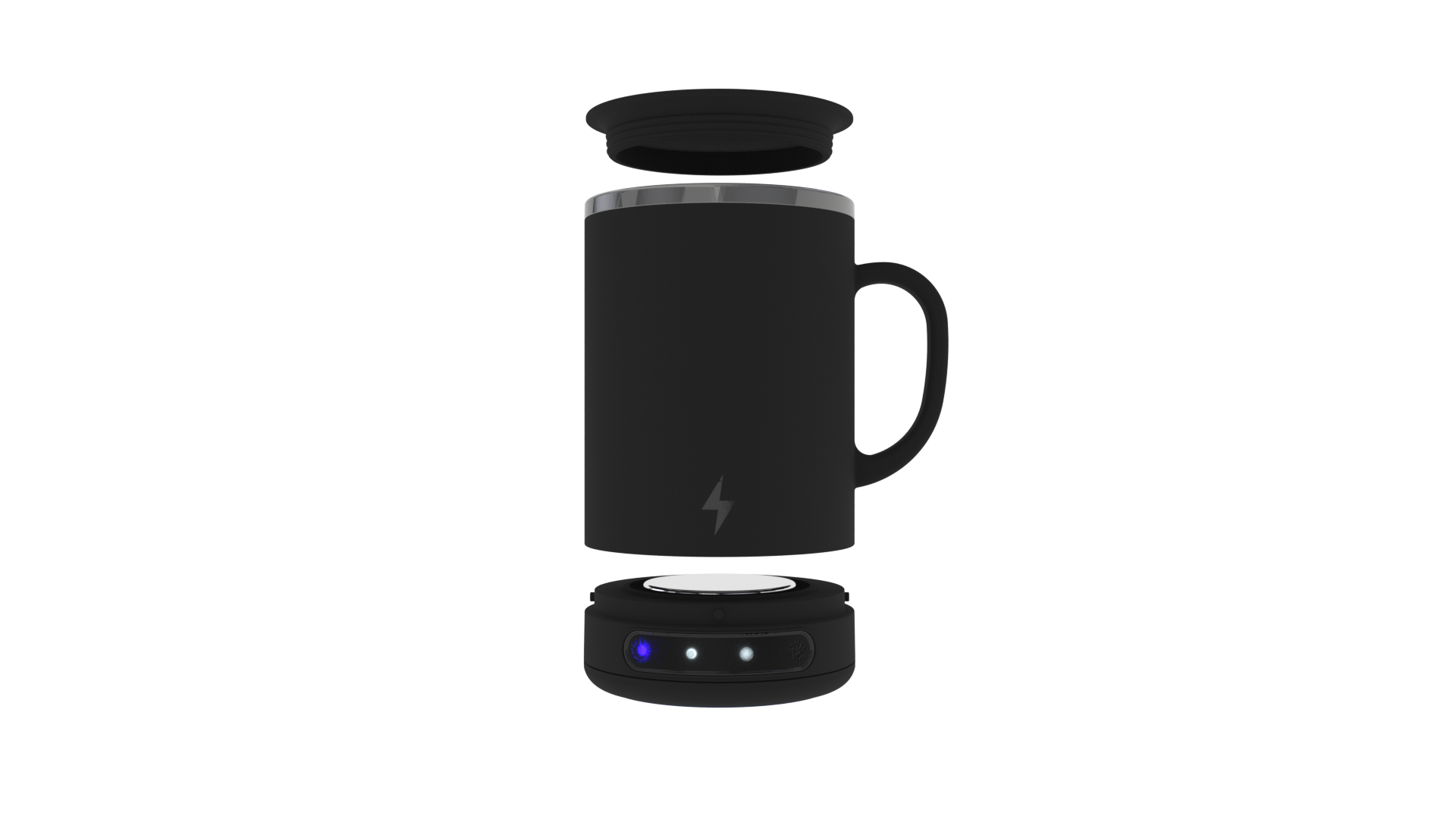 Portable Thermos Mug Coffee Mug With Temperature Control Electric Heated  Travel Mug Stainless Steel Tumbler Smart Heated Car Mug (black)